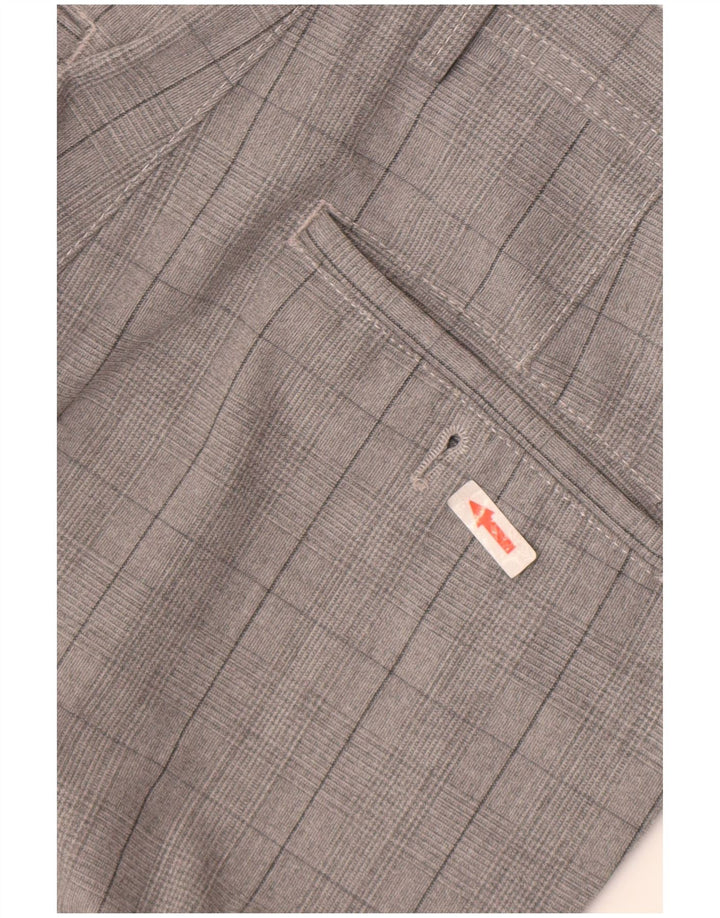Мужские узкие брюки-чиносы Zara EU 38 Small W30 L28 Серый полиэстер в клетку