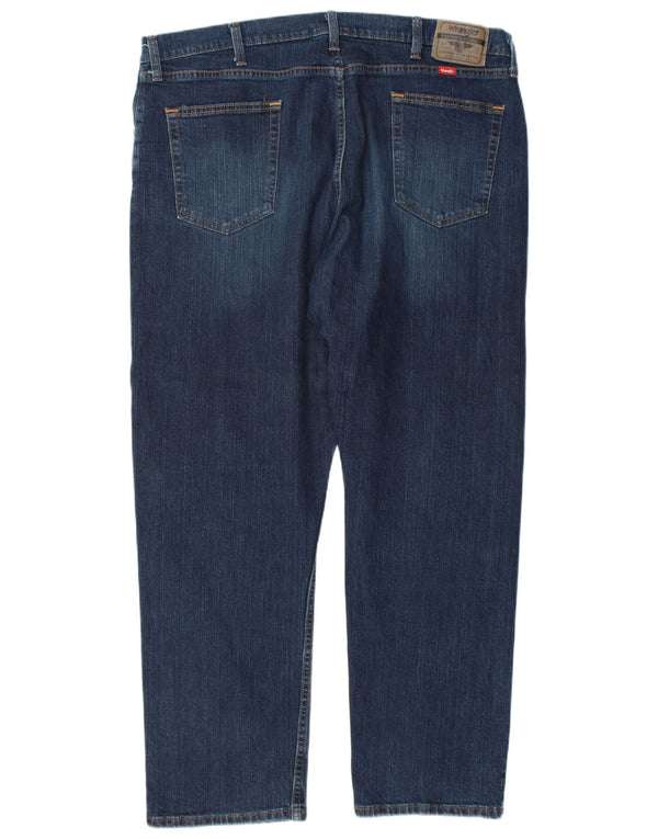 Мужские прямые джинсы свободного покроя Wrangler W40 L30, темно-синий хлопок