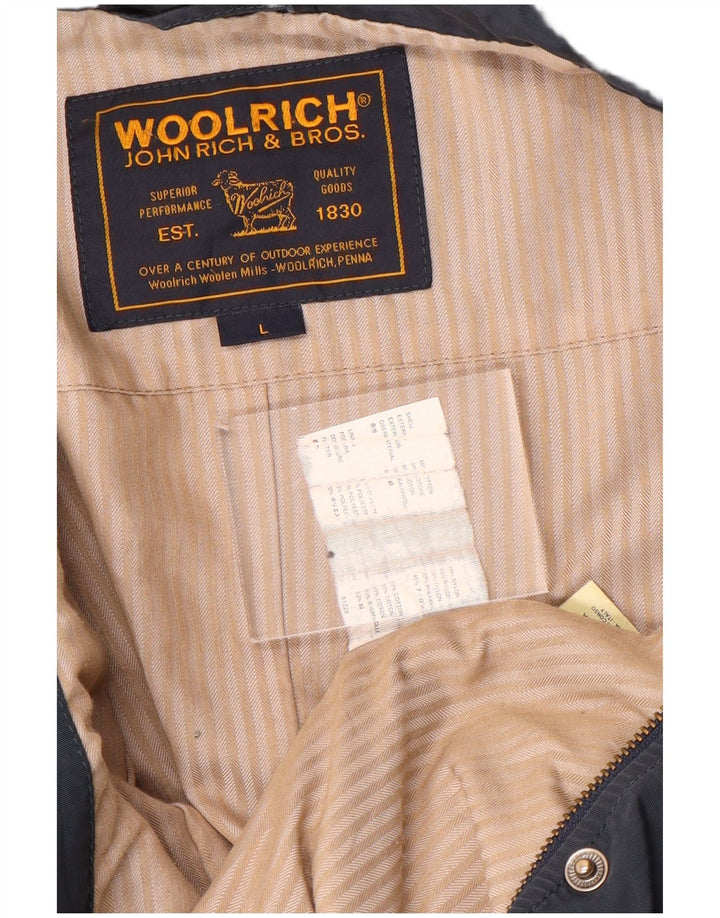 Женский бомбер Woolrich UK 16, большой размер, темно-синий, хлопок