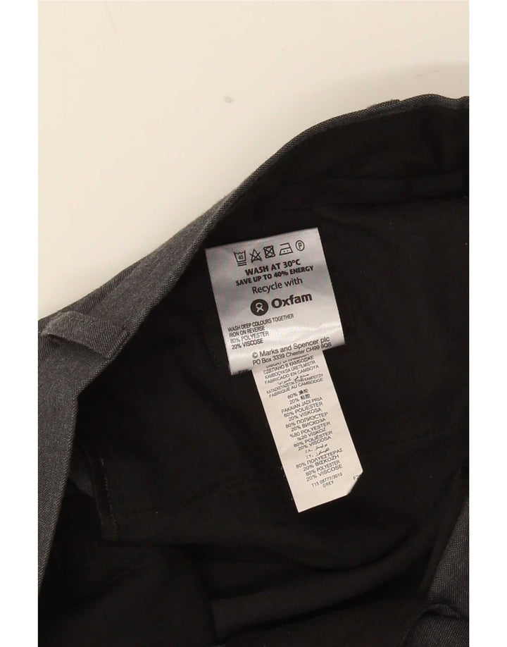 Мужские прямые костюмные брюки Marks & Spencer W32 L31 серые из полиэстера
