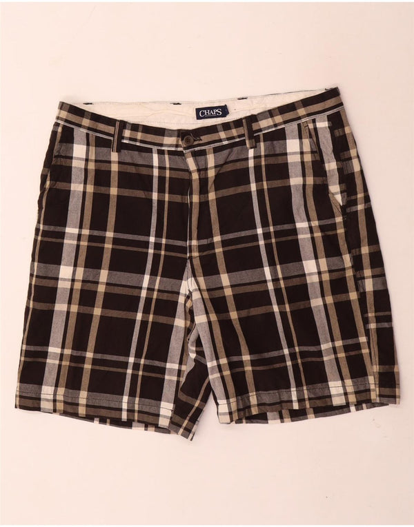 Мужские шорты чинос Chaps W38 XL, коричневые, хлопковые в клетку
