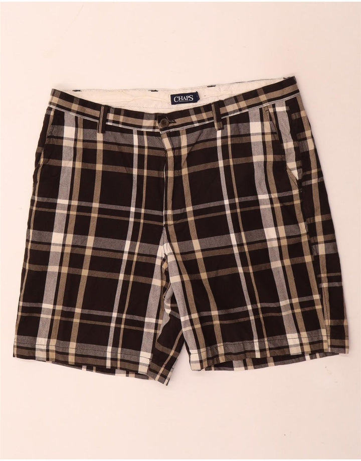 Мужские шорты чинос Chaps W38 XL, коричневые, хлопковые в клетку