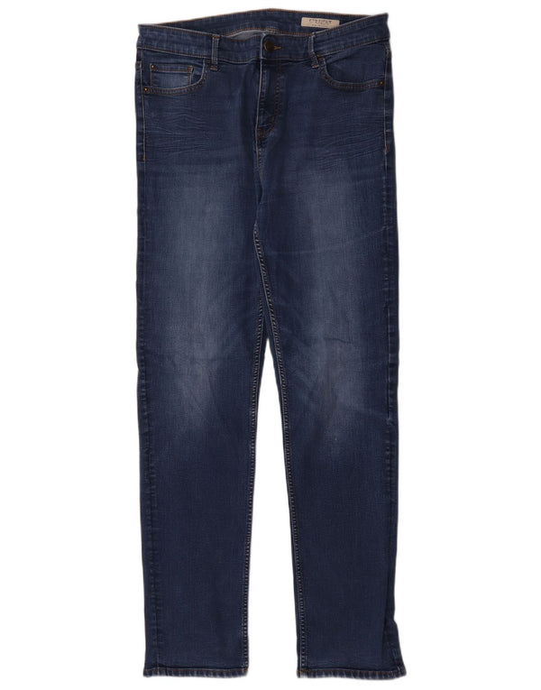 Женские прямые джинсы Marks & Spencer UK 14, большие, W32 L31, синие, хлопок