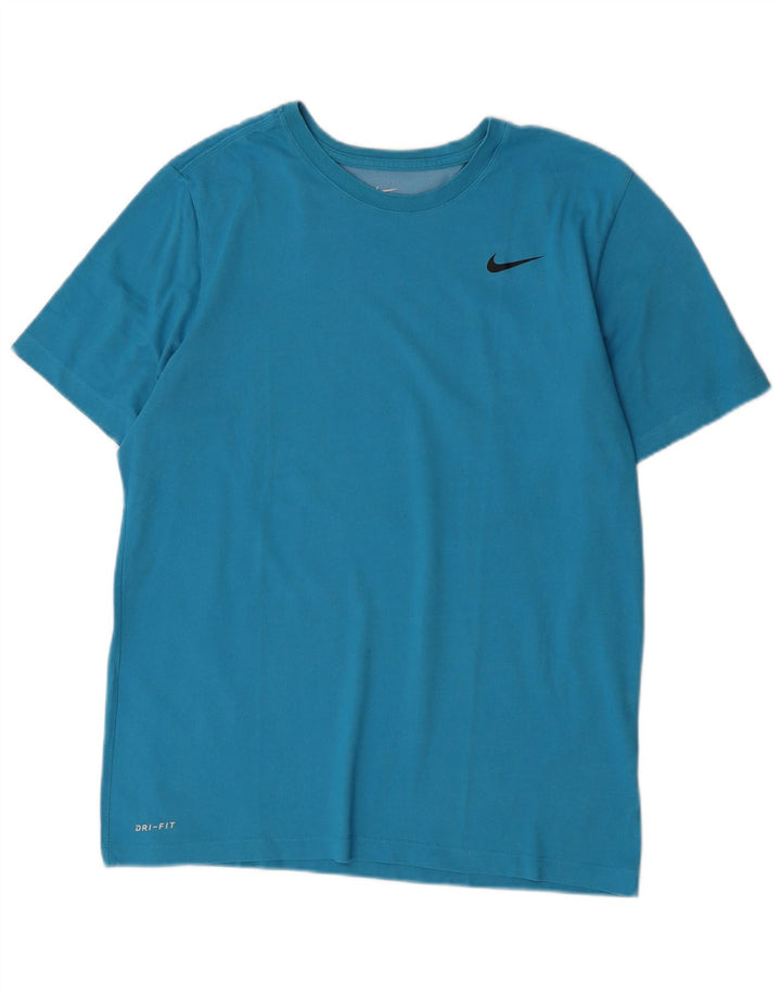 Мужская футболка Nike Dri Fit, большой синий хлопок