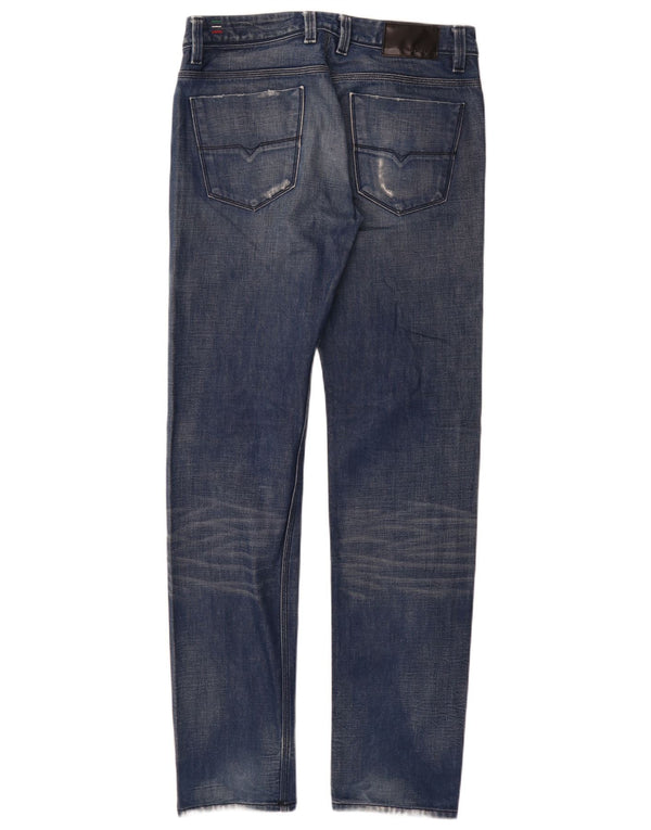 Мужские зауженные джинсы Diesel Keever W31 L34, синий хлопок