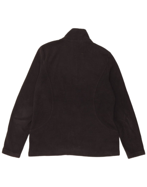 Marks & Spencer Womens Fleece Jacket UK 12 Medium  Black Polyester