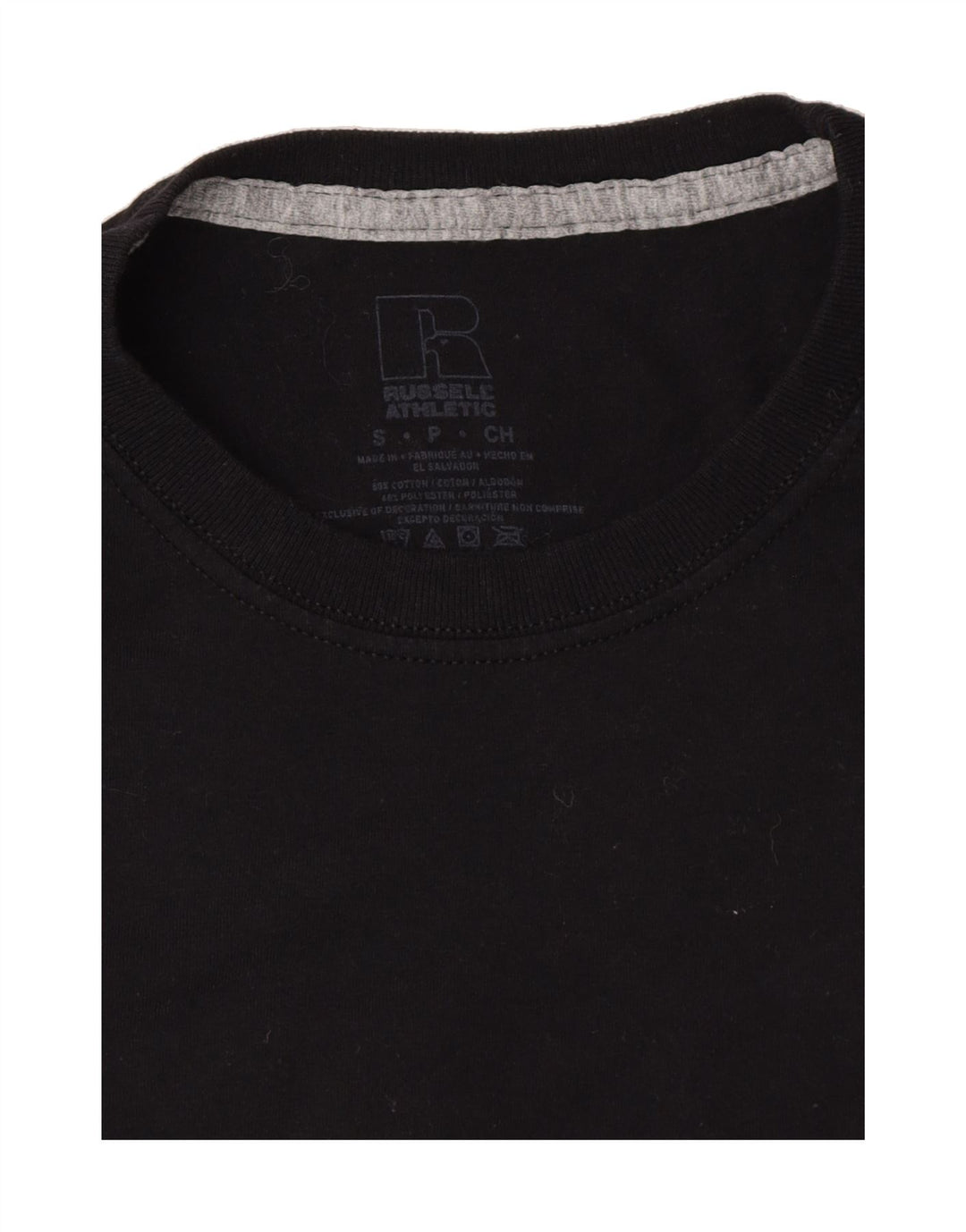 RUSSELL ATHLETIC Mens T-Shirt Top Small Black Cotton Vintage Russell Athletic and Second-Hand Russell Athletic from Messina Hembry 