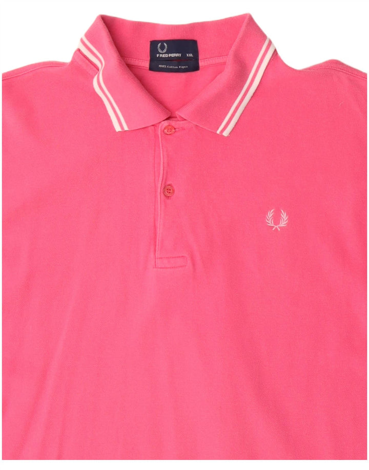 Мужская рубашка-поло Fred Perry 2XL, розовый хлопок