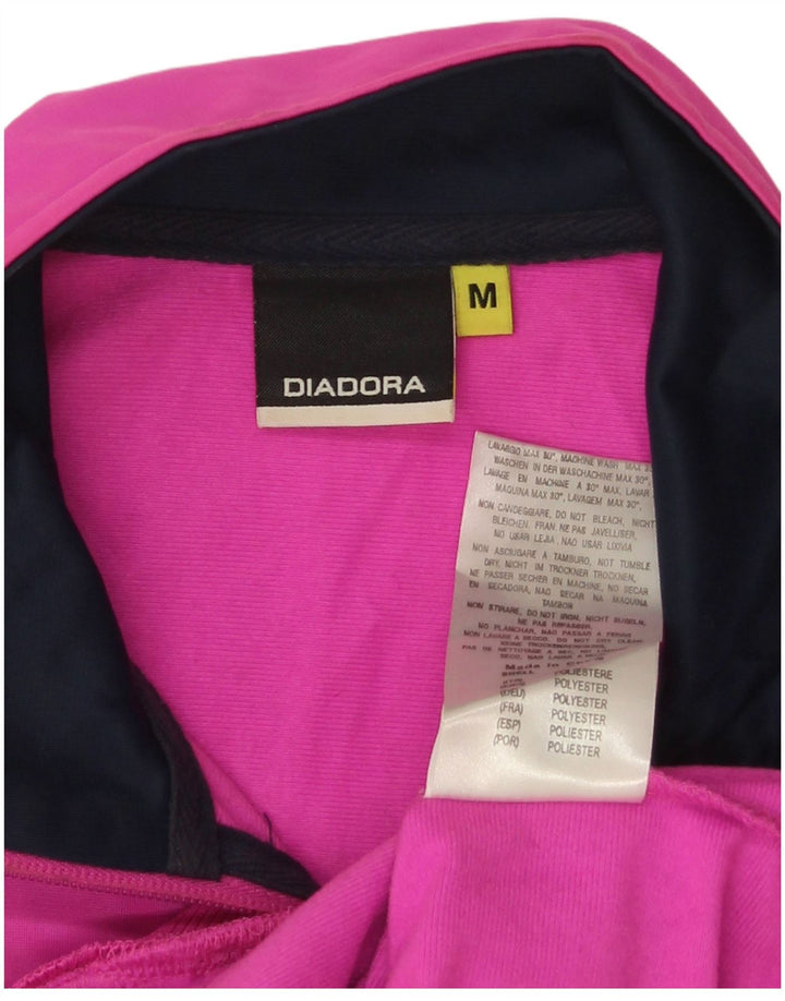 Женский спортивный костюм Diadora, верхняя куртка UK 14, полиэстер среднего розового цвета