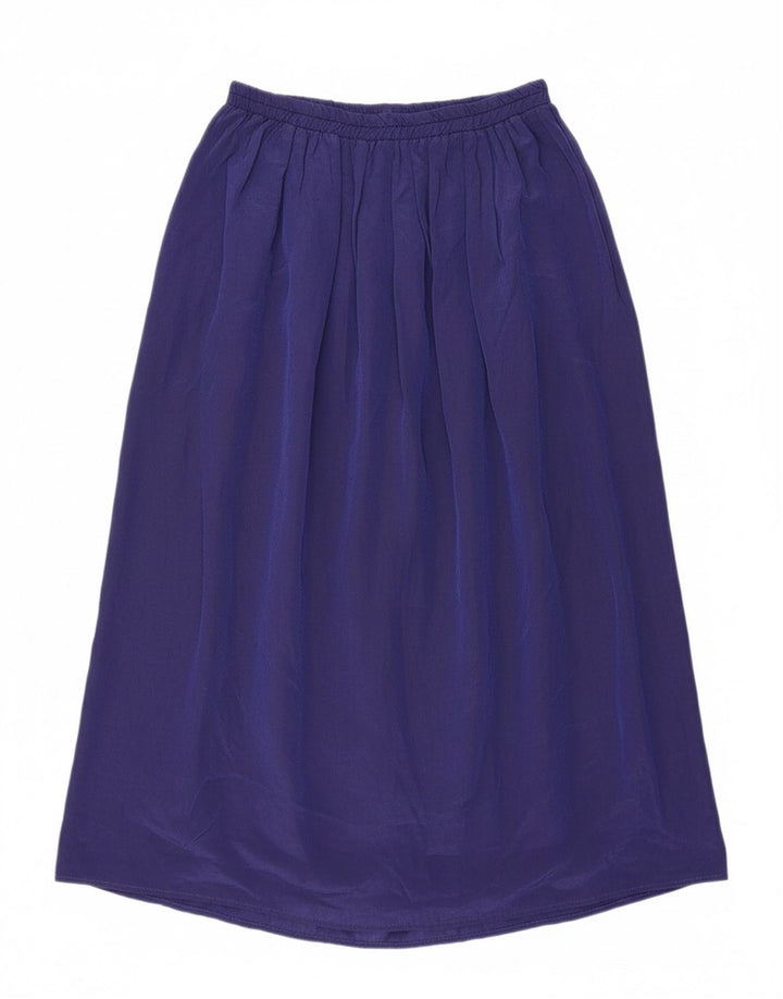 MIRROR Womens Pleated A-Line Skirt UK 12 Medium W30  Blue Viscose