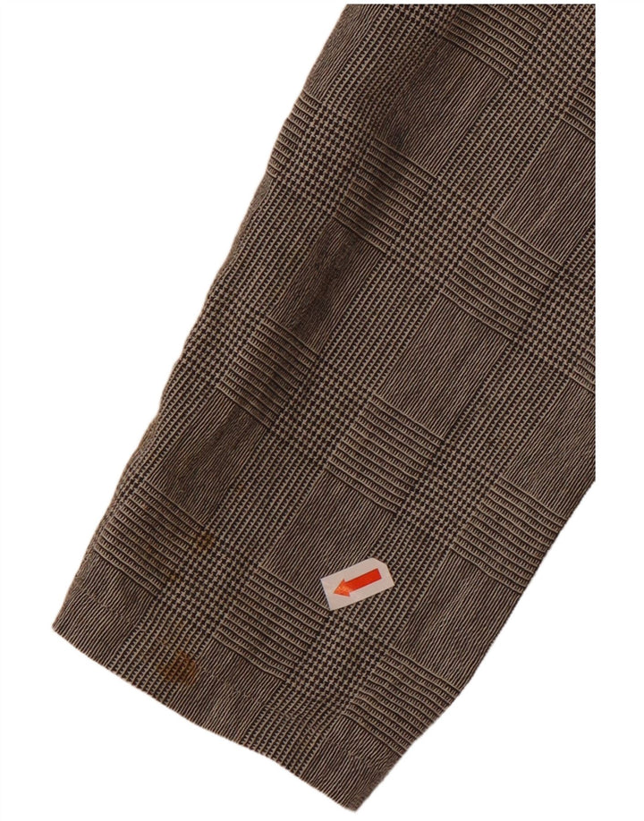 Женская блузка-рубашка Benetton IT 46, большая серая клетка, хлопок