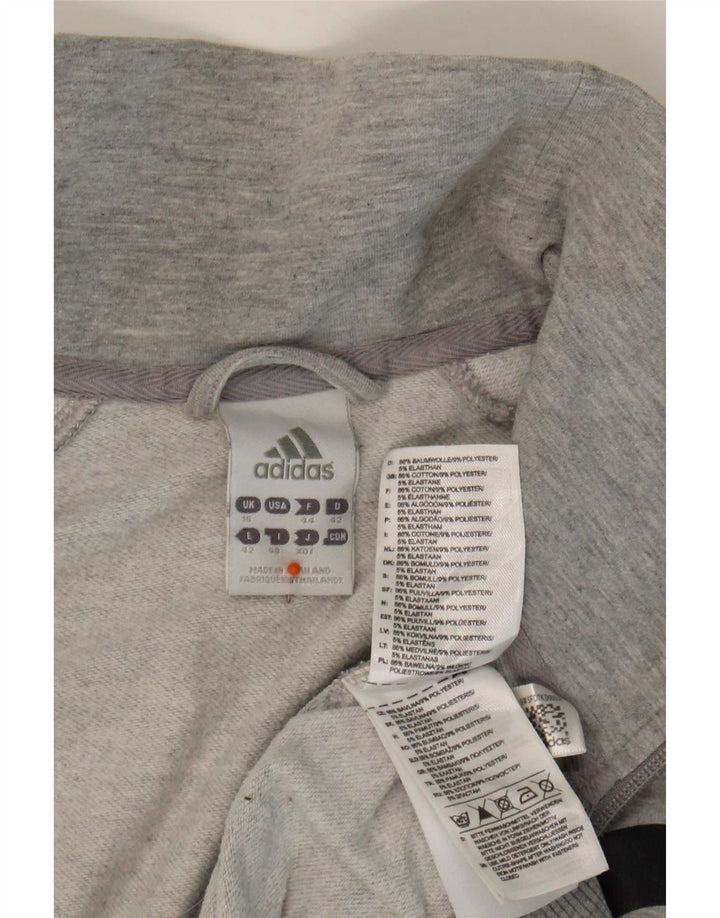 Женский спортивный костюм Adidas с графическим рисунком UK 16, большой серый хлопок