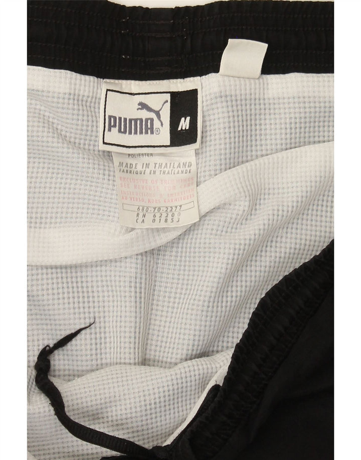 PUMA Mens Sport Shorts Medium  Black Colourblock Polyester Vintage Puma and Second-Hand Puma from Messina Hembry 