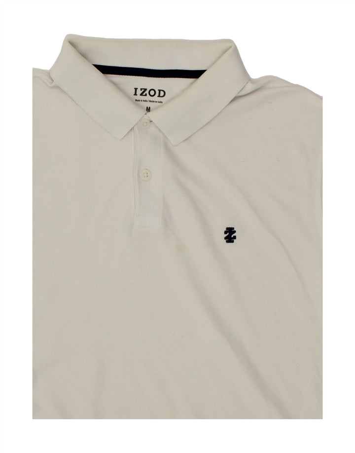 IZOD Mens Polo Shirt Medium Off White Cotton Vintage Izod and Second-Hand Izod from Messina Hembry 