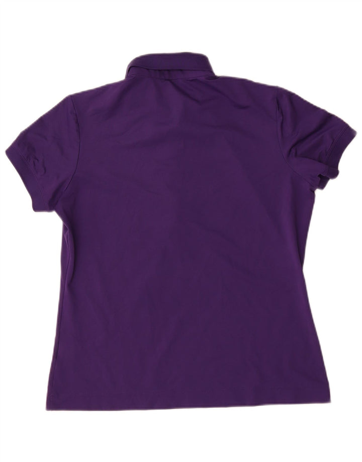 Женская рубашка поло Nike Dri Fit UK 12/14, средний фиолетовый полиэстер
