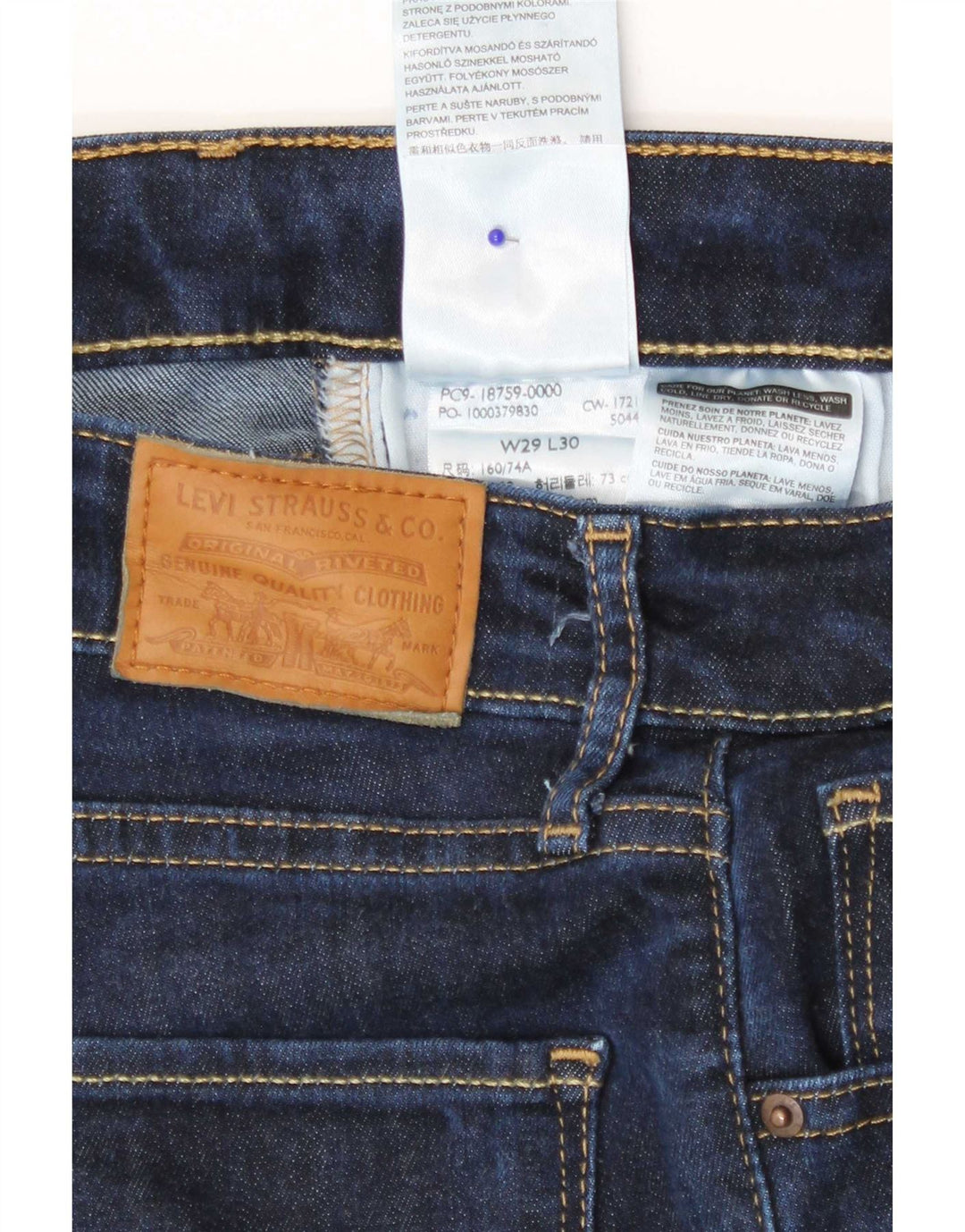 Женские джинсы Levi's 725 с высокой посадкой Bootcut W29 L30 Темно-синие из лиоцелла