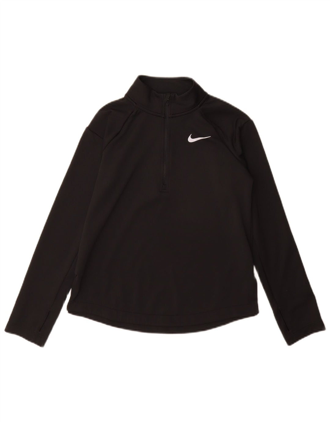 Спортивный костюм-пуловер с воротником на молнии для девочек Nike Dri Fit, средний черный цвет, 10–11 лет