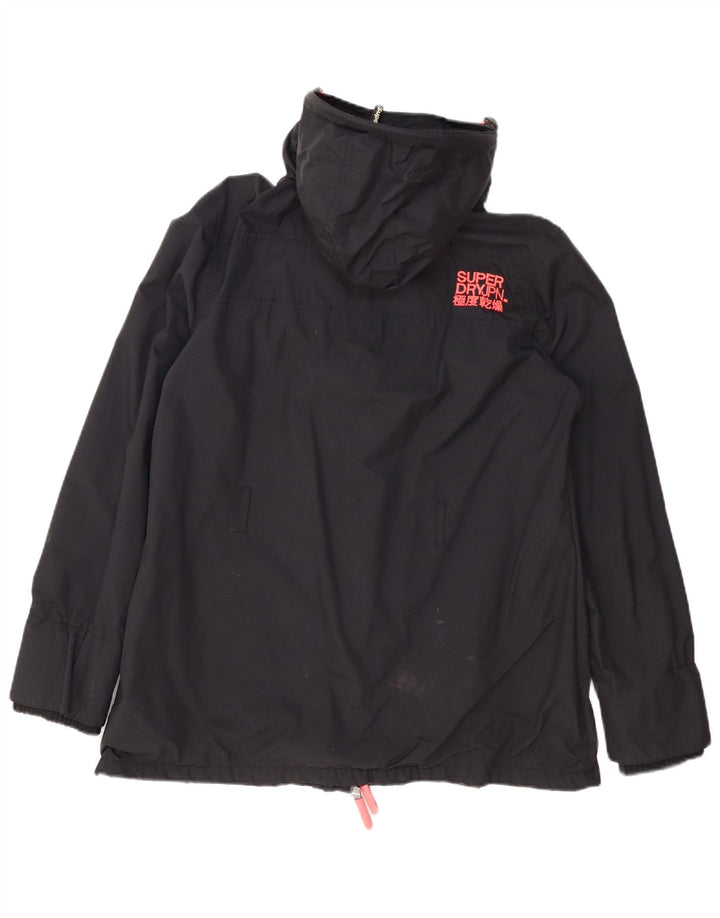 Женская дождевик с капюшоном Superdry The Windmac UK 18 XL, черный полиэстер