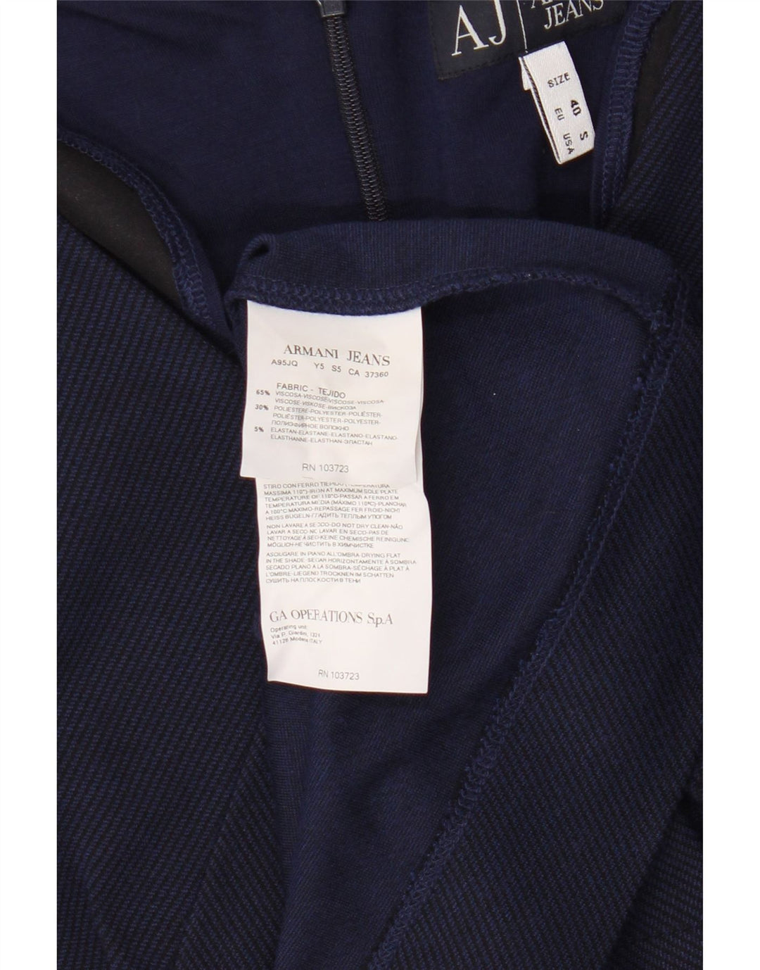 Женское платье-футляр с длинным рукавом Armani Jeans EU 40, средний темно-синий, вискоза