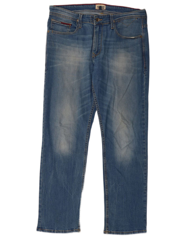 Мужские прямые джинсы Tommy Hilfiger W34 L30 синие, хлопок