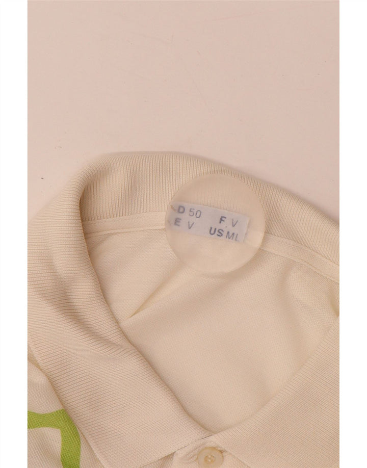 Мужская рубашка-поло SERGIO TACCHINI EU 50, средний цвет, белый хлопок с геометрическим рисунком