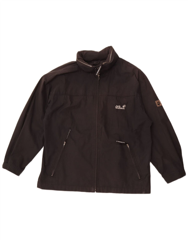 Мужская дождевик Jack Wolfskin UK 40, большой черный полиэстер