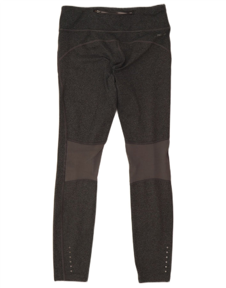 Женские укороченные леггинсы Nike Dri Fit UK 8, маленькие серые, полиэстер