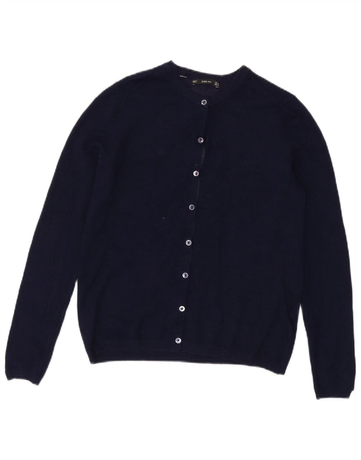 Женский кардиган ZARA UK 12, средний темно-синий