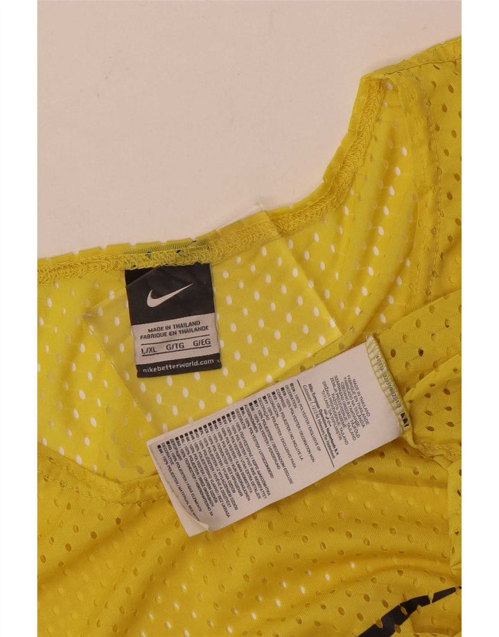 Мужской жилет с рисунком Nike, большой желтый полиэстер
