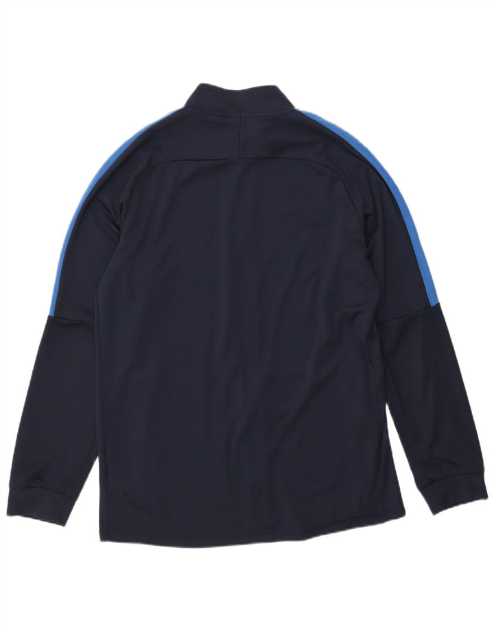 Мужская спортивная куртка Nike Dri Fit, большая темно-синяя с цветными блоками