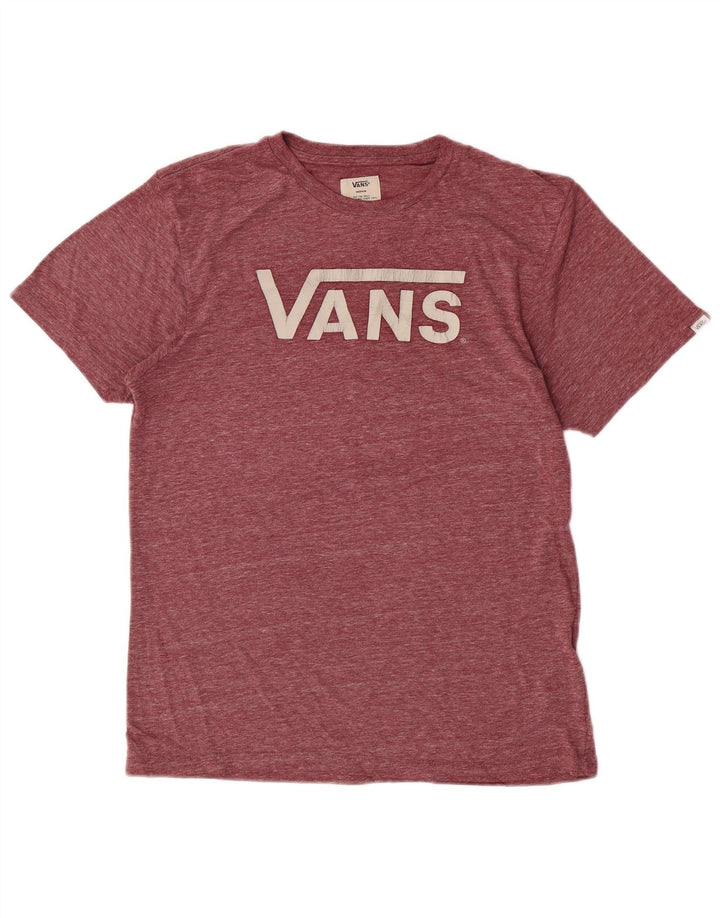 Мужская футболка с рисунком Vans Top среднего бордового цвета из полиэстера с крапинками