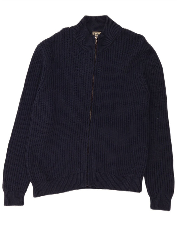 Мужской кардиган L.L.Bean, большой темно-синий хлопковый свитер