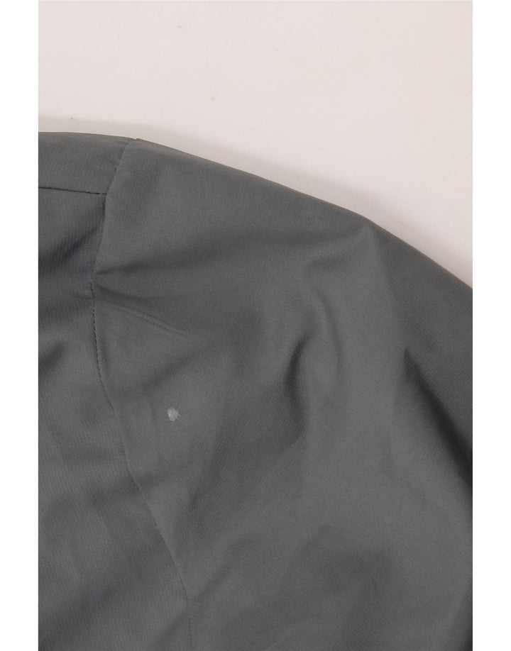 Мужская куртка-дождевик Adidas Climacool с графическим рисунком, Великобритания 40, большой серый полиэстер