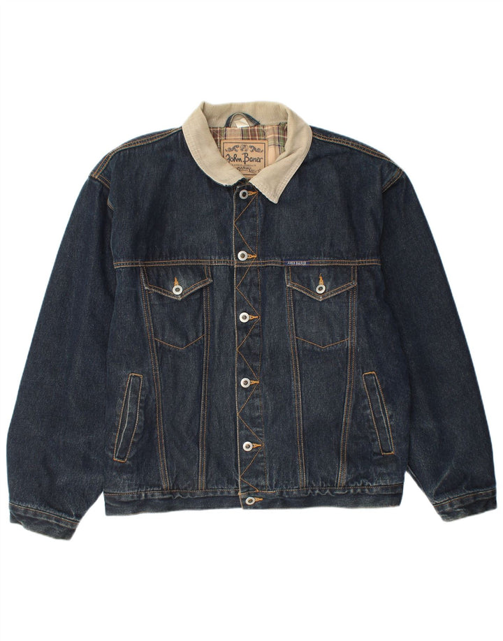 JOHN BANER Mens Denim Jacket UK 40 Large Blue Cotton