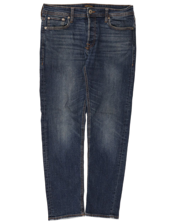 Мужские узкие джинсы Jack & Jones W30 L30, синий хлопок