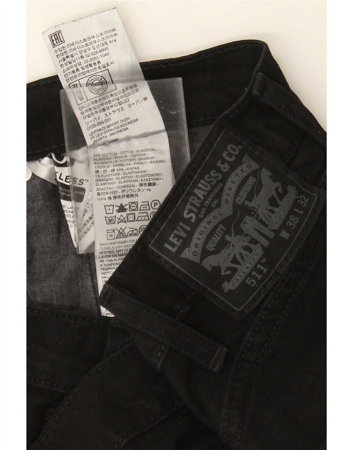 Мужские джинсы Levi's Slim 511 W38 L32, черный хлопок
