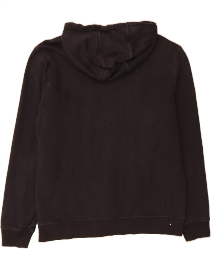 FILA Mens Graphic Hoodie Jumper Medium Black Cotton Vintage Fila and Second-Hand Fila from Messina Hembry 
