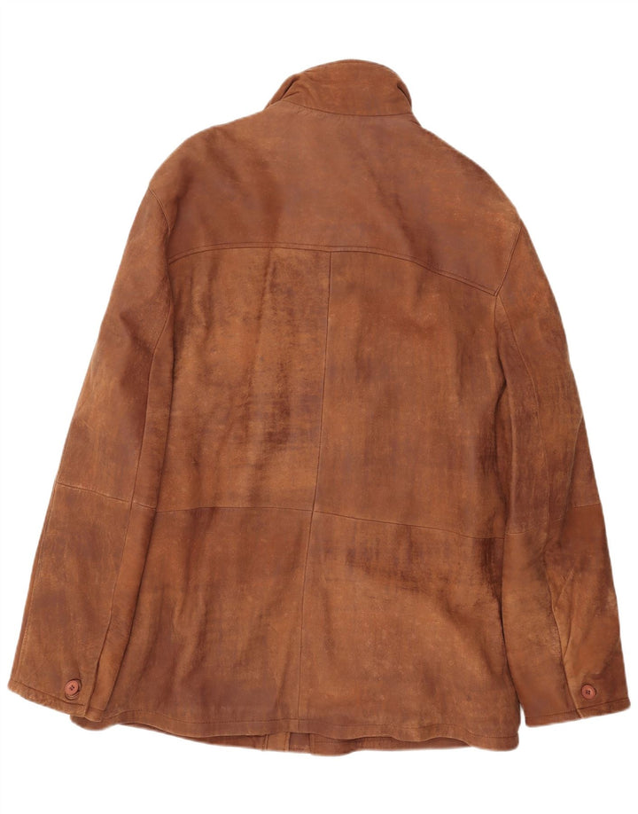Мужская кожаная куртка Ashwood UK 46 3XL Коричневая кожаная