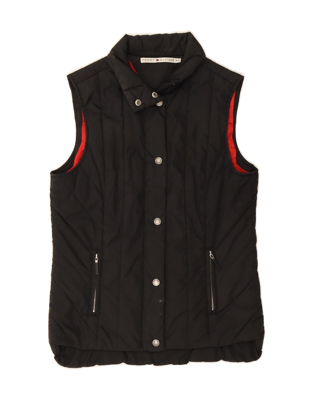 TOMMY HILFIGER Womens Padded Gilet UK 12 Medium Black Vintage Tommy Hilfiger and Second-Hand Tommy Hilfiger from Messina Hembry 