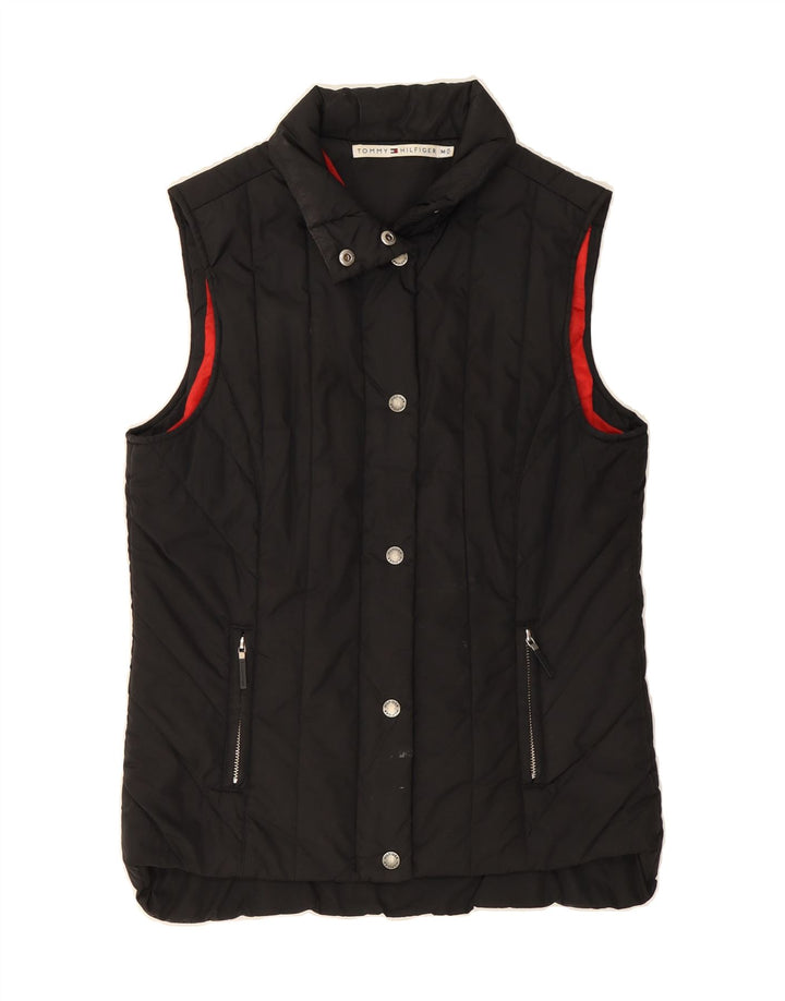 TOMMY HILFIGER Womens Padded Gilet UK 12 Medium Black Vintage Tommy Hilfiger and Second-Hand Tommy Hilfiger from Messina Hembry 