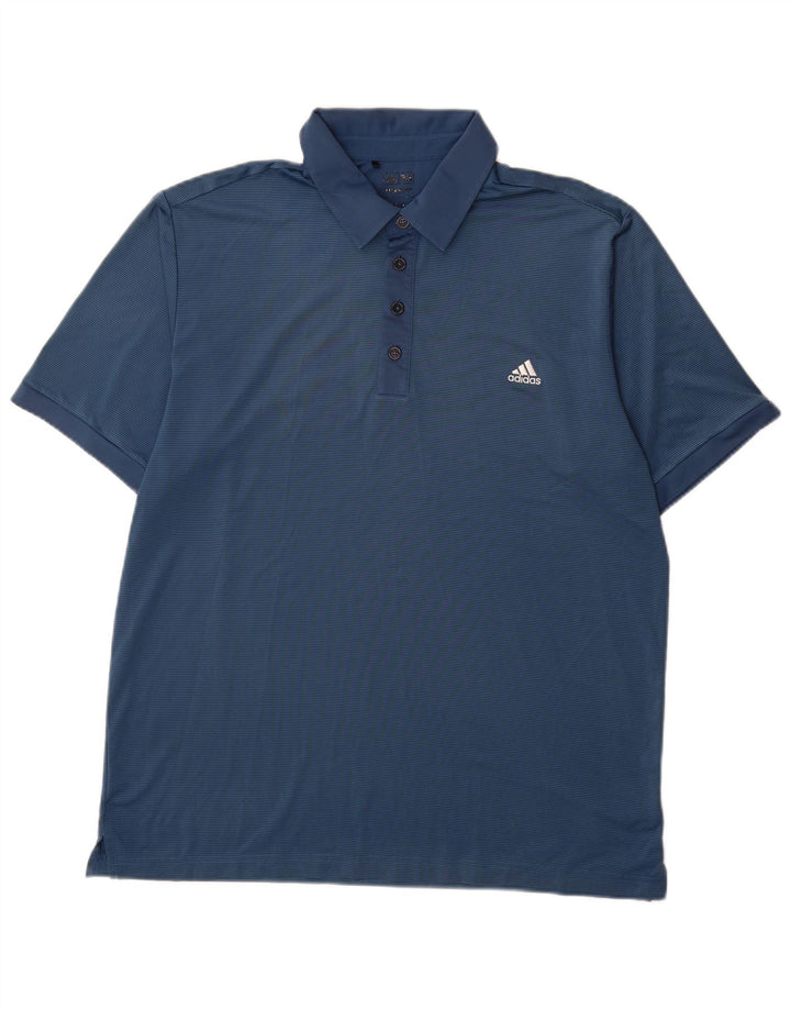Мужская рубашка поло Adidas Climalite XL, синяя, полиэстер
