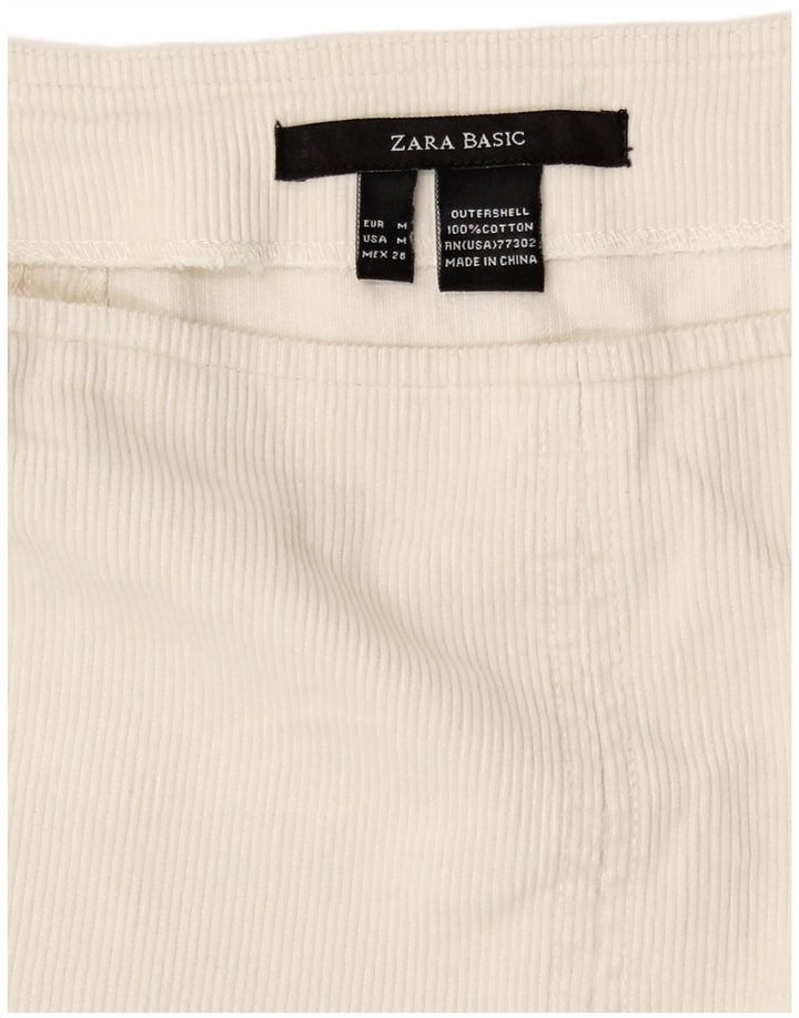 Женская вельветовая юбка Zara Medium W28, белый хлопок