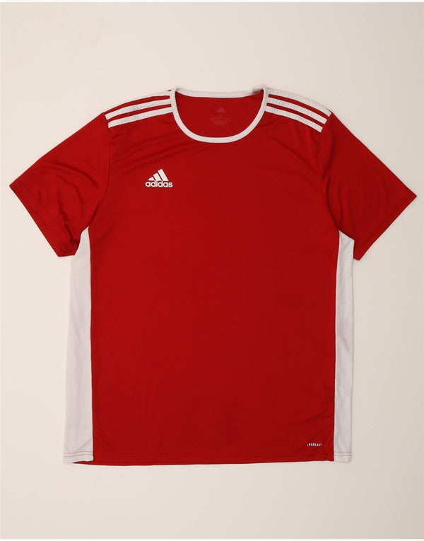 Adidas Мужская футболка Aeroready Top XL Красный полиэстер с цветными блоками