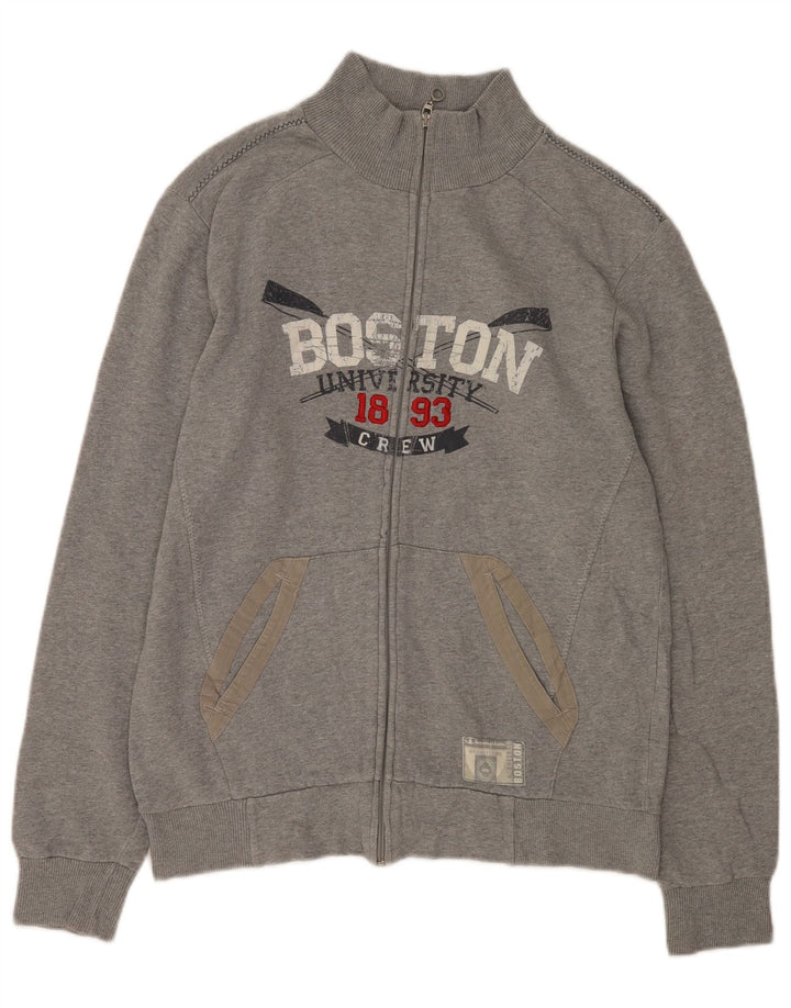Мужской спортивный костюм Champion Boston с графическим рисунком, большая серая хлопковая куртка