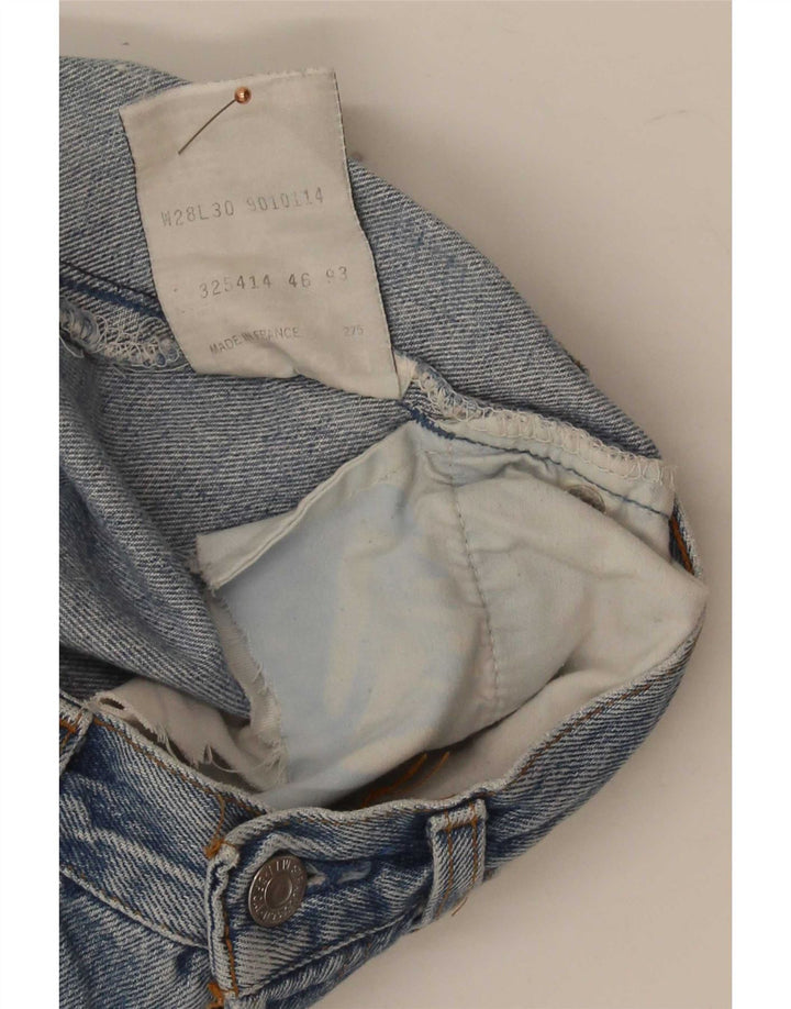 Женские джинсовые шорты Levi's с потертостями W28, средний синий хлопок, хлопок