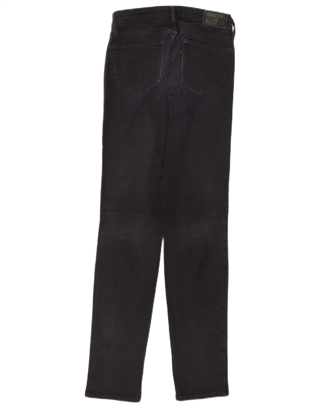 LEVI'S Womens 712 Slim Jeans W26 L32 Black Cotton