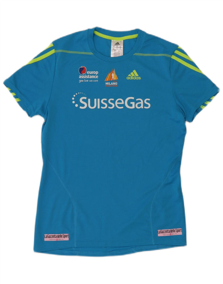 Мужская футболка Adidas Climalite с рисунком Top XS, синяя, полиэстер