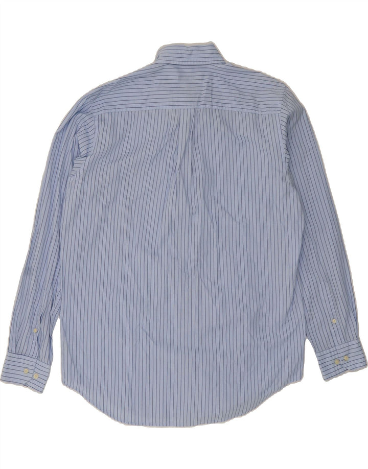 DACK'S Mens Classic Custom Fit Shirt Large Blue Pinstripe Cotton Vintage Dack's and Second-Hand Dack's from Messina Hembry 