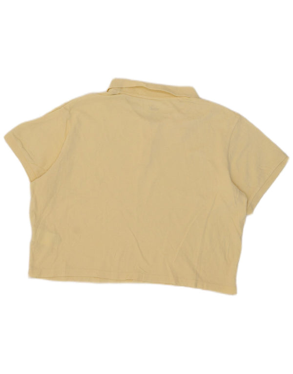 Женская укороченная рубашка-поло Puma UK 18 XL, желтый хлопок