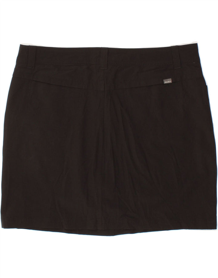 EDDIE BAUER Womens Mini Skirt US 16 2XL W38 Black Polyester Vintage Eddie Bauer and Second-Hand Eddie Bauer from Messina Hembry 